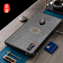 Original stone natural Wujin Stone tea tray stone drainage small tea table home simple kung fu tea set tray custom embedded