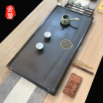 Wujin Stone tea tray natural whole stone flowing water small tea table household simple tea set tray custom size lettering