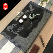 Wujin Stone tea tray whole stone plate natural custom size embedded household simple drainage stone small tea table