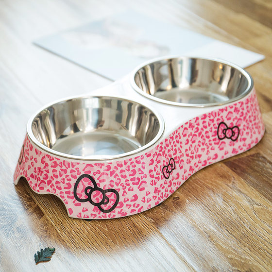 Dog Bowl, Cat Bowl, Pet Food Bowl for Cats and Dogs, Double Bowl for Teddy and Bichon, Dog Food Bowl, Cat Food Bowl, Dog Dish, Cat Dish, Pet Supplies
