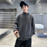 Демисезонный свитер для мальчиков, демисезонное детское флисовое трикотажное приятное телу термобелье, подходит для подростков, увеличенная толщина