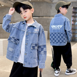 Children's Clothing Boys' Autumn Jacket Spring and Autumn Style 2025 New Model for Older Kids Cool and Stylish Autumn Boys' Denim Trendy