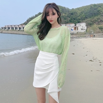 JUST CC Kaka womens official flagship high and thin irregular folds A-line skirt net red with the same skirt