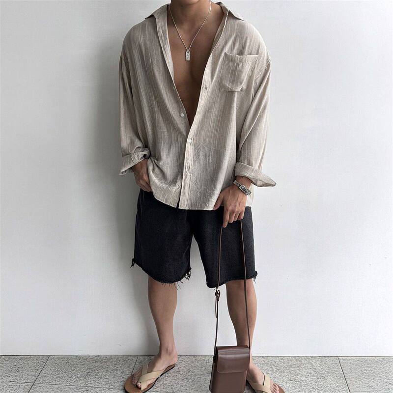 Extra Large Size 150kg Striped Long-Sleeved Sun Protection Shirt for Men and Women, Summer Loose, Lightweight and Breathable Jacket Top2 Extra Large Size 150kg Striped Long-Sleeved Sun Protection Shirt for Men and Women, Summer Loose, Lightweight and Breathable Jacket Top2