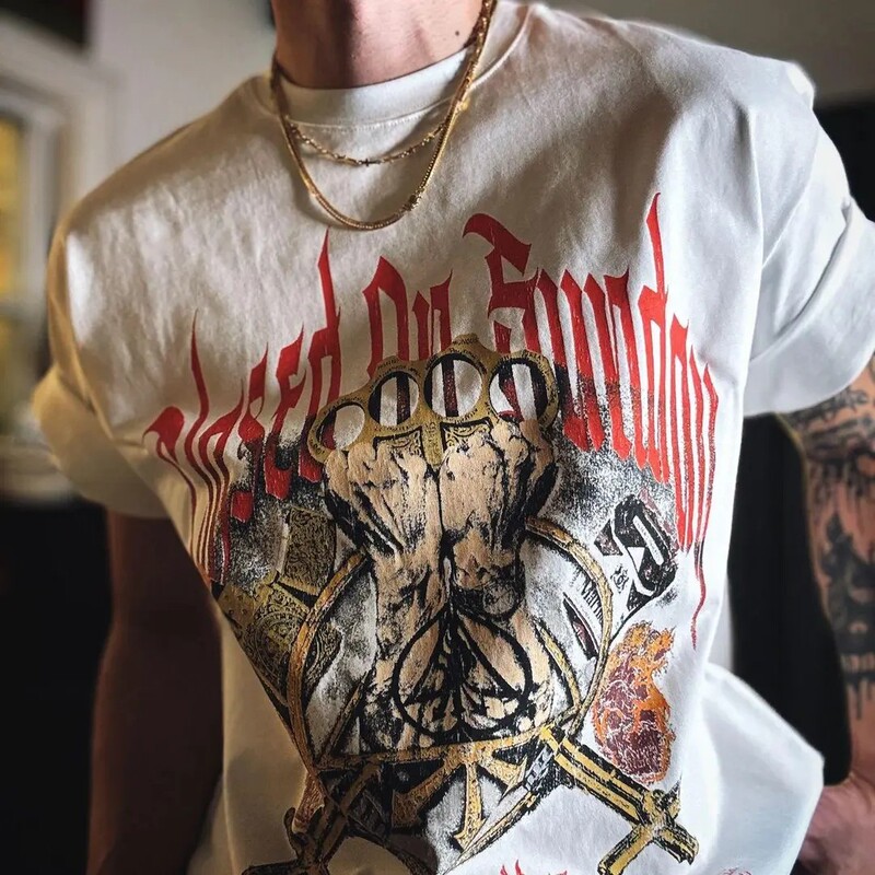 Extra Large Size 150kg American Street Style Short-Sleeved T-Shirt for Men and Women, Summer Couple's Loose Casual Heavy Cotton T-Shirt