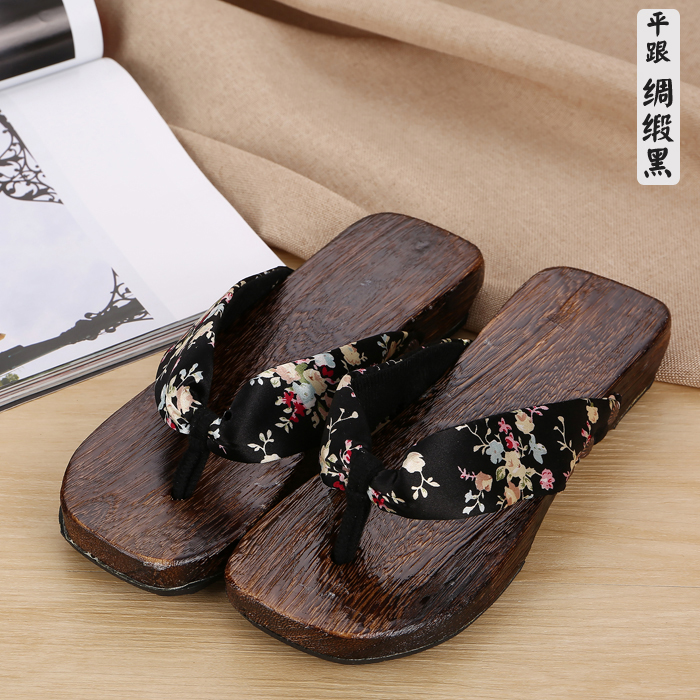 Mùa hè thủy triều nữ kiểu hibiscus coaplay bằng gỗ Nhật Bản bằng xương cá dẹt với đôi dép đi biển đế dày dép quai hậu nữ