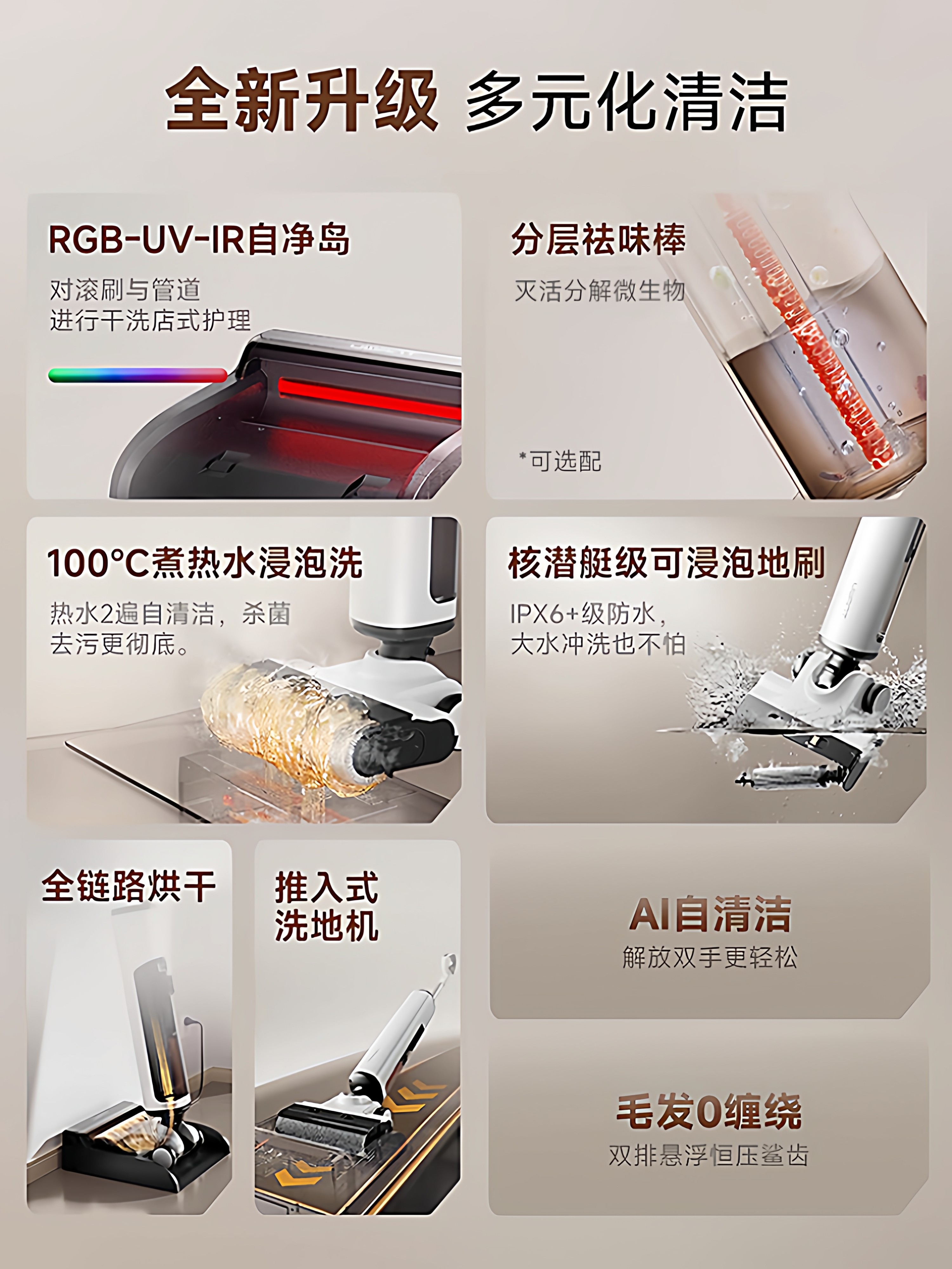 New Product Uwant [Refurbished] Cloud 2.0/Plus/Big Head Floor Cleaning Machine with Reclining Function, Vacuuming, Mopping, and Washing in One