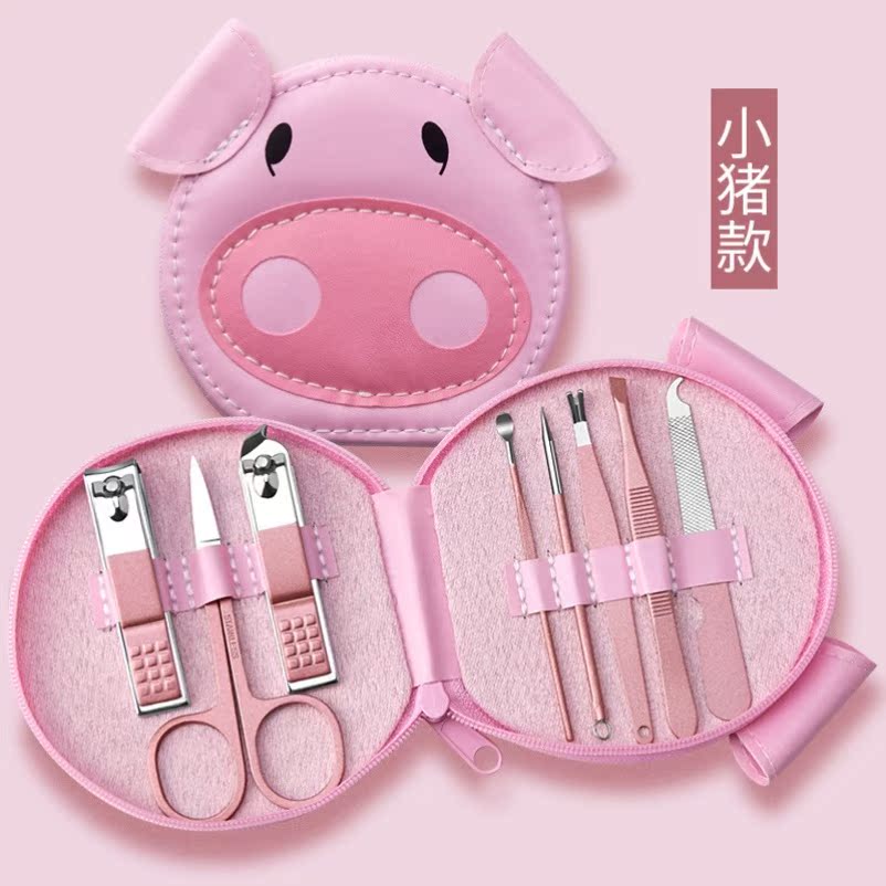 Nail Clippers Group Students Portable Fingernail Clippers Sharp Mouth Pedicure cute Home Girl Nails set