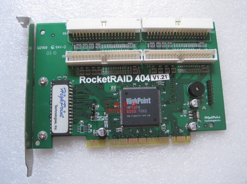 Highpoint RocketRAID 404 IDE 4-port 8 disc RAID array card support burn
