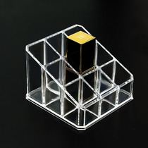 Independent new desktop small items storage compartment transparent lipstick storage box color lipstick small items 9 grid