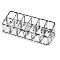 New product Miao Miao cabin lipstick display stand desktop cosmetics storage box lipstick jewelry 12 Plaid home