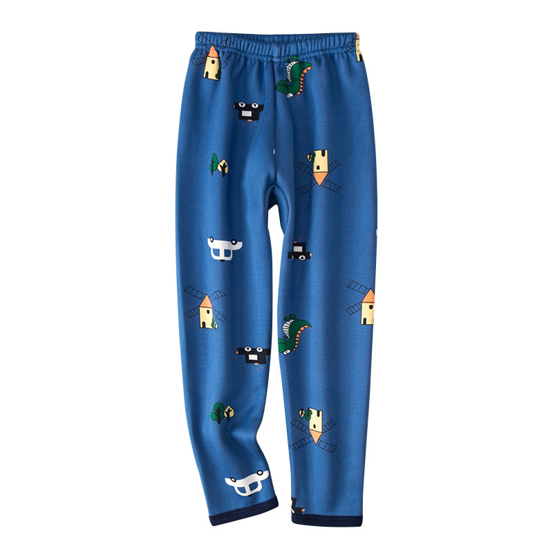 儿童秋裤单条内穿男童睡裤女童线裤宝宝加绒加厚保暖热能裤子秋冬