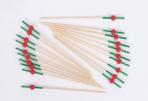 New red head small red beads red beads string creative fruit pick toothpick bamboo stick hotel tkv fruit fork