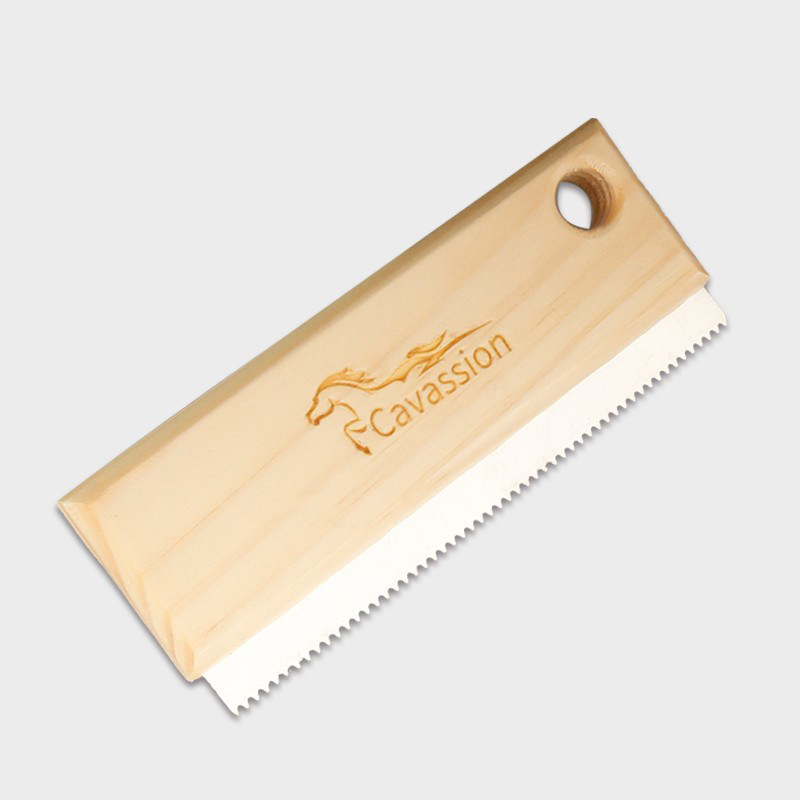 Cavassion wooden handle scraper stainless steel rack horse room supplies Lodge harness 8802038