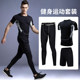 Fitness suit men's summer quick-drying clothes gym running sports suit morning running suit basketball training suit tights
