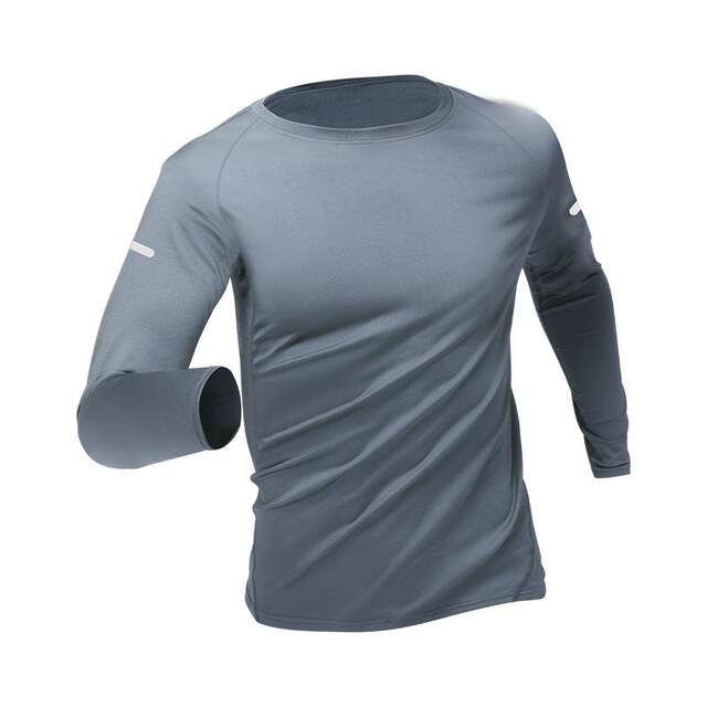 Quick-Drying T-Shirt for Men, Spring and Summer Running Long-Sleeve Fitness Training Clothes, Spring Outdoor Mountaineering Sports Top, Loose Base Layer