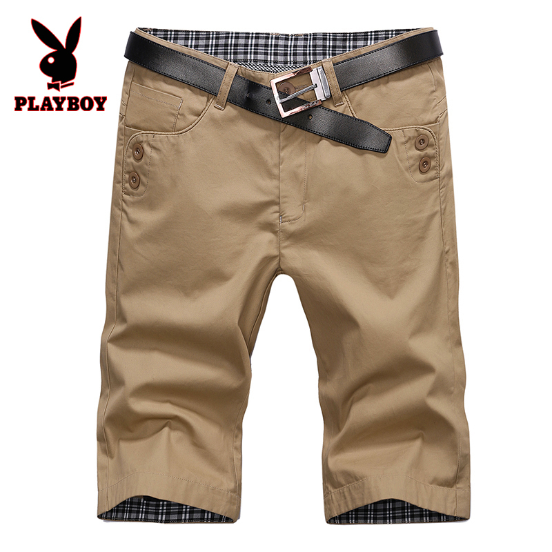 Playboy Summer Five-Point Shorts Men's Thin Slim-Fit Casual Pants Men's Mid-Length Pants Breeches Summer Playboy Summer Five-Point Shorts Men's Thin Slim-Fit Casual Pants Men's Mid-Length Pants Breeches Summer