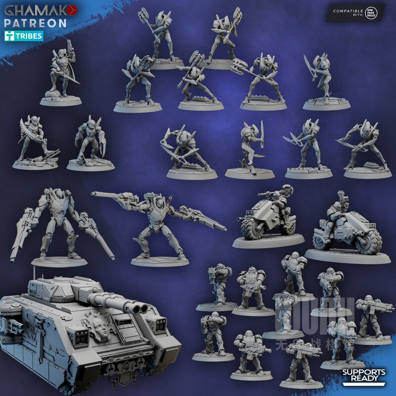 【Mecha Charge】 Mecha Motorcycle Tank Armor Sci-Fi Warhammer Miniature Model 【Mecha Charge】 Mecha Motorcycle Tank Armor Sci-Fi Warhammer Miniature Model