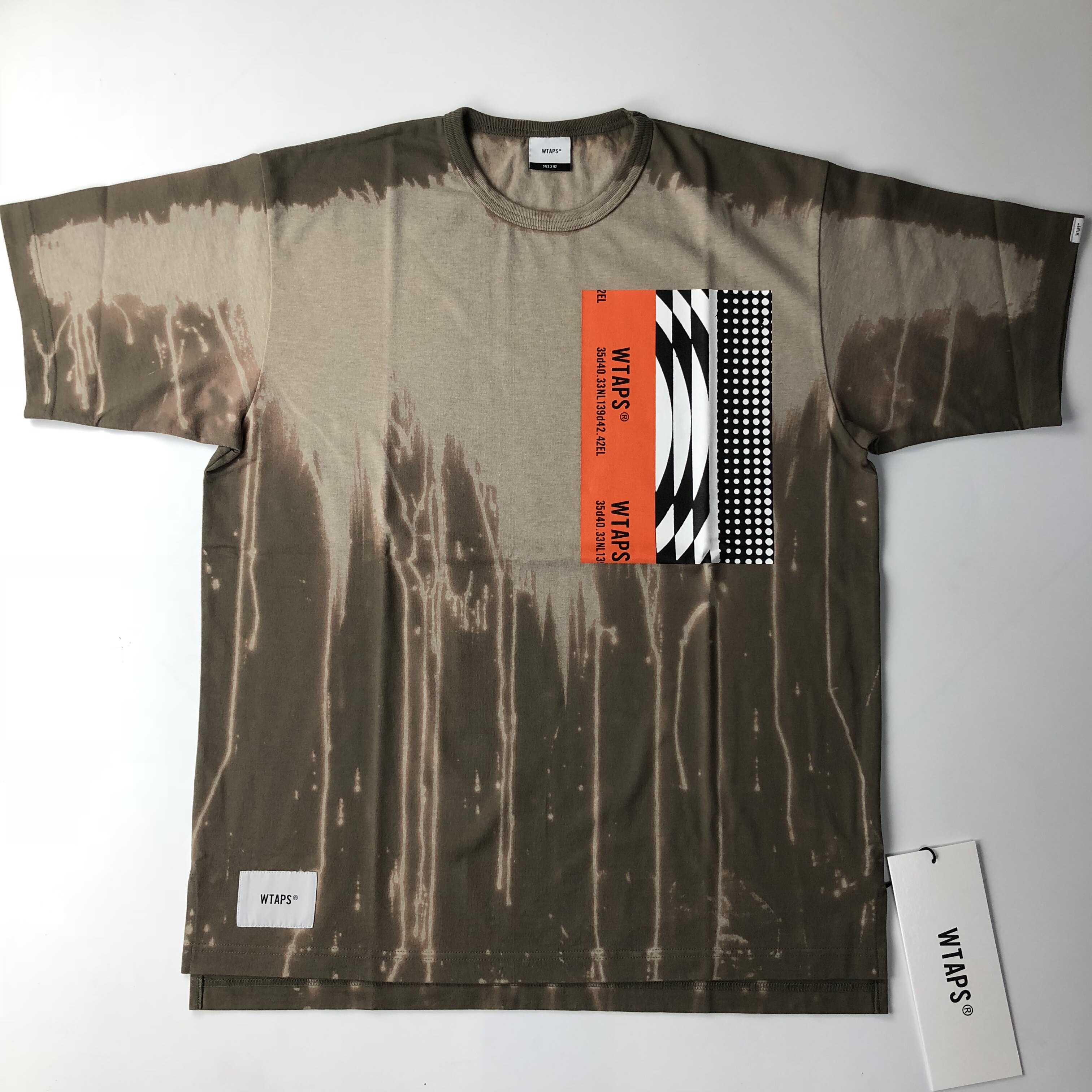 Spot WTAPS MELANCHOLIC 01 TEE COPO 18AW limited short sleeve T-shirt splash ink short sleeve