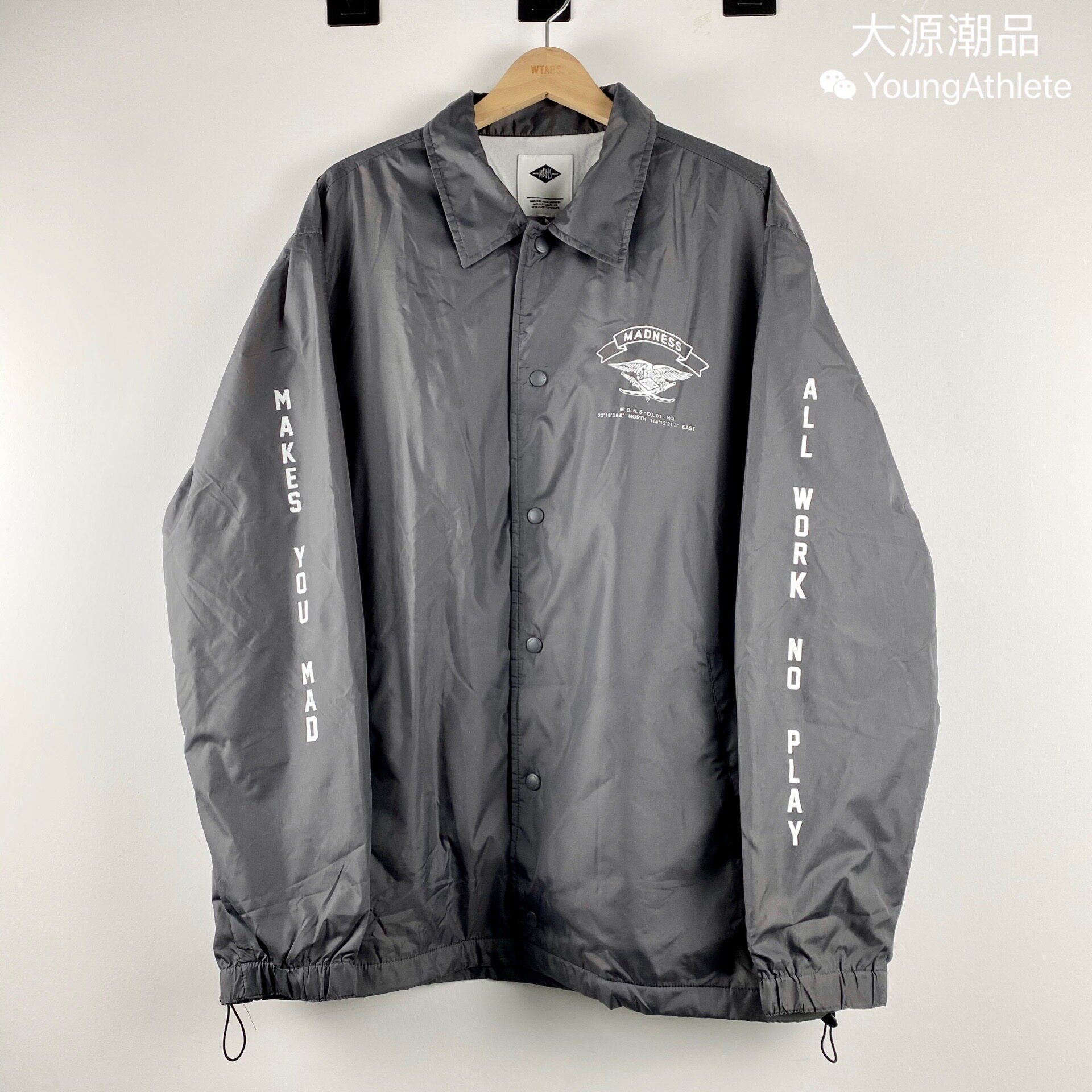 Discount SPOT MADNESS JACKET WINDPROOF COACH JACKET YU Wenle MDNS 18SS