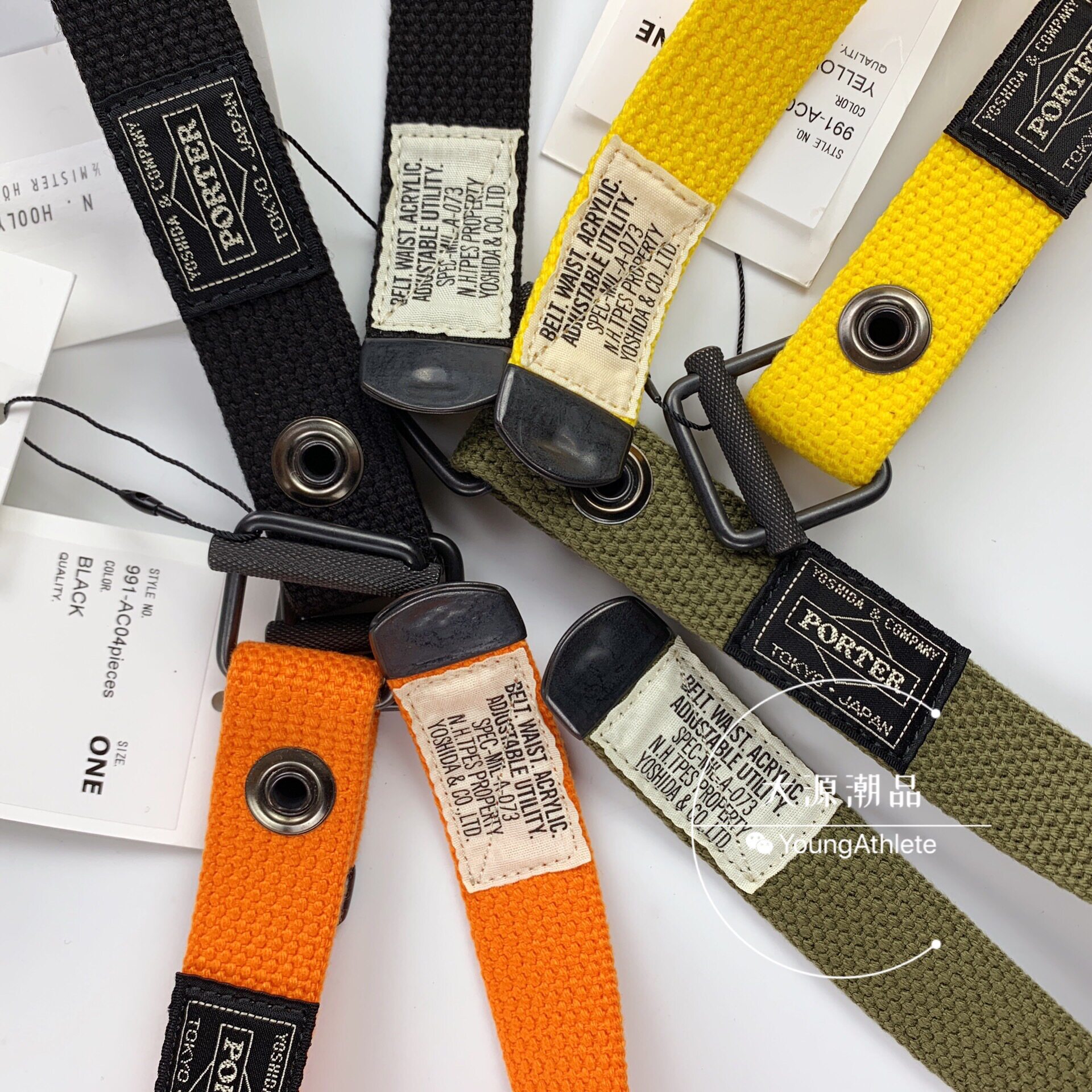 Spot N HOOLYWOOD x PORTER 19SS joint canvas all-match belt Shawn Yue with the same paragraph