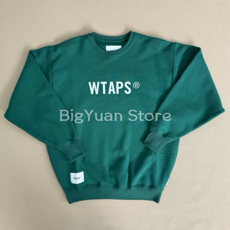 折扣现货WTAPS SIGN SWEATER /COTTON. TSSC 01字母刺绣圆领卫衣