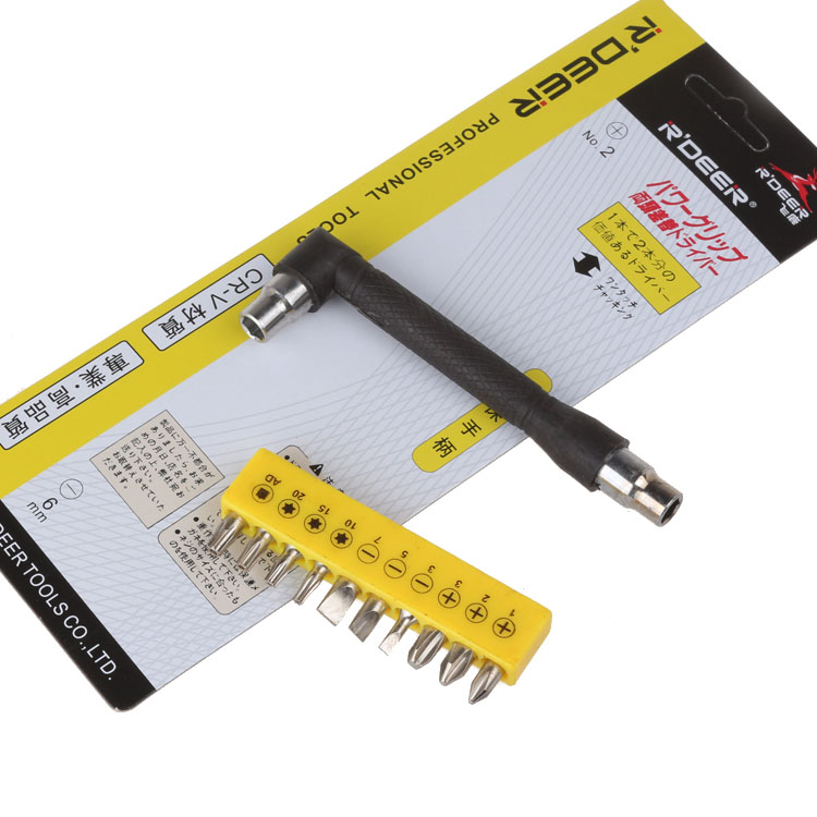 Flying deer 10 in one combination screwdriver multi - use hardware tool L - type multi - use baton narrow space