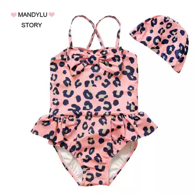 Baby swimsuit 1-3 years old female baby powder BAO WEN children's swimsuit girl baby baby swimsuit 0-1 year old