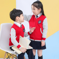 Kindergarten garden suit spring and autumn suit sweater sweater British College wind childrens class suit choral school uniform