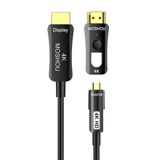 魔兽2.0版光纤micro hdmi转hdmi线高清视频线4K@60Hz单双头穿管线
