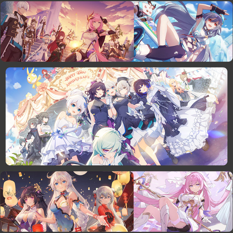 Collapse 3 mouse pad super large lock edge keyboard table mat Collapse Academy three surrounding Yae Sakura Rita Fu Huaxier