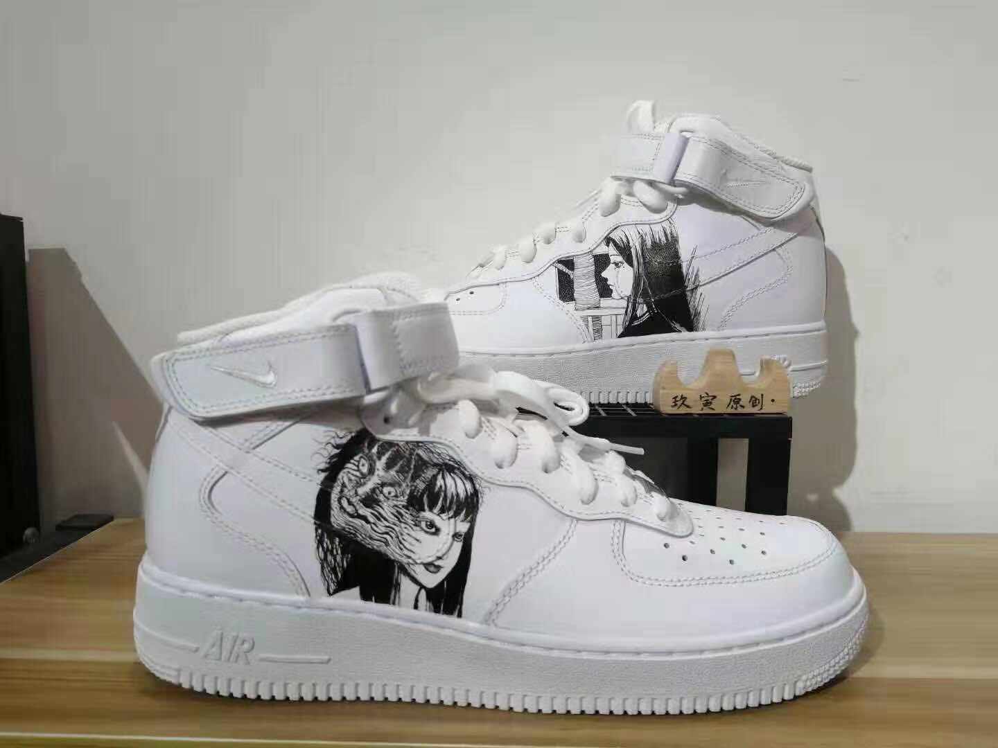 Jiu Yin original painting studio sneakers custom Ito Runji Tomie