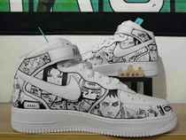 Jiu Yin original painting studio sneakers custom Fire Shadow