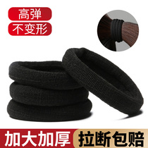 Head rope hair ring rubber band female head high elastic durable black Japanese and Korean simple temperament hair rope thick ponytail leather case