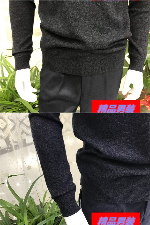 Hàng hiệu 2 màu Nam giới mùa thu và mùa đông kinh doanh trùm đầu áo len dày len cashmere áo len dệt kim dài tay - Áo len Cashmere áo thể thao