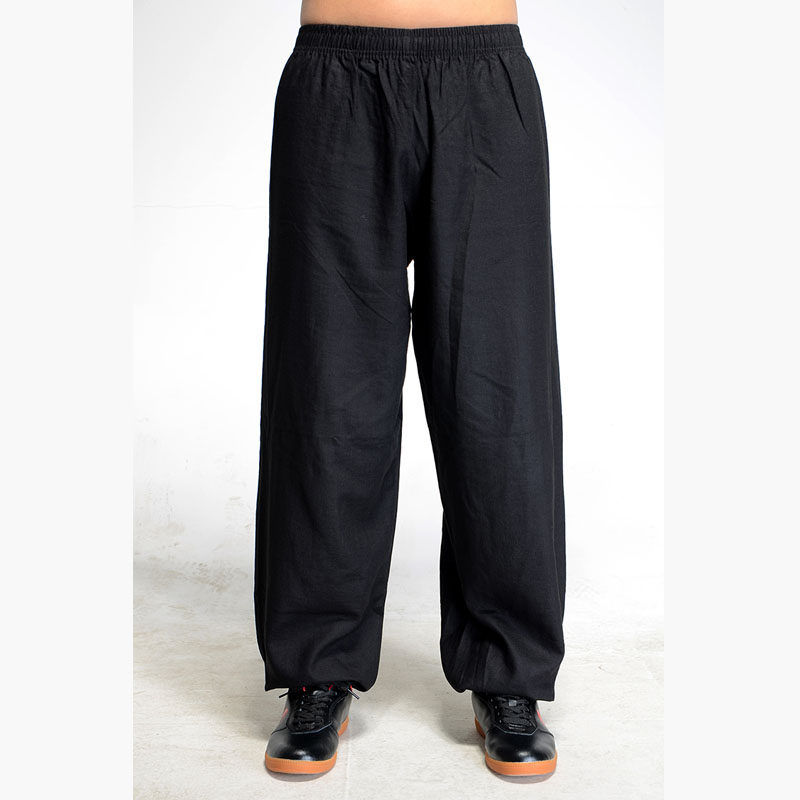 Berlin Cotton Hemp Brocade Tai Chi Service Practice Pants Light Cage Pants Tai Chi Martial Arts Practice Performance Service Pants White Melanin Pink Yellow