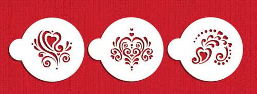 Mini Amore Cupcake Stencils Set by Designer Stencils