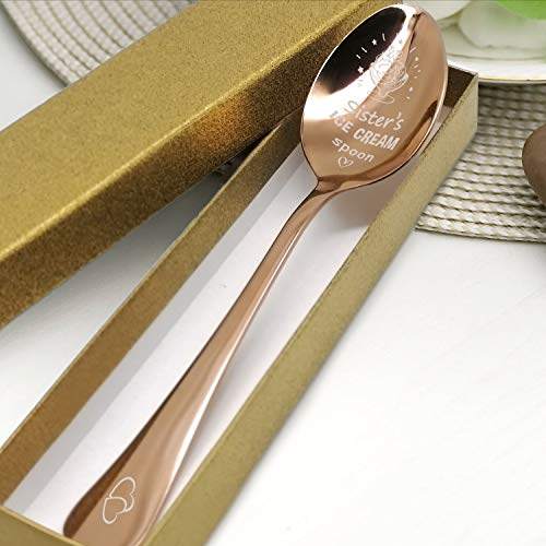 WIEZO-USA Sisters ice Cream Engraved Spoon-Birthda