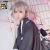 [三 町 目] 穹 cosplay tóc giả em gái tóc đuôi ngựa đơn cos tóc giả kimono đen