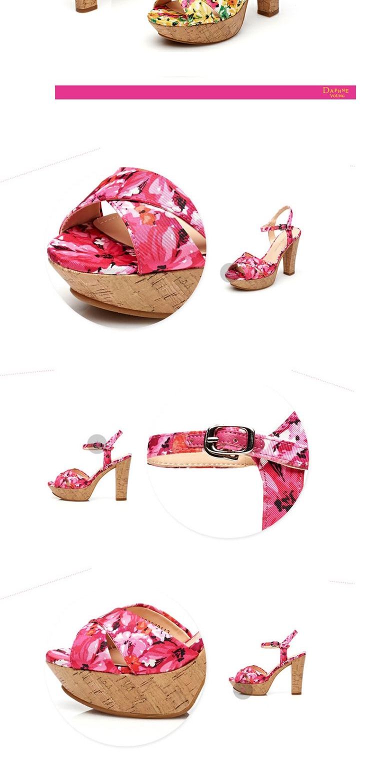 Daphne / Daphne giày nữ giải phóng mặt bằng một đôi dép nữ dày với nền tảng không thấm nước dép cao gót in thanh lịch dép nữ đẹp