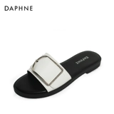 Daphne/达芙妮 Летний комплект, слипоны, повседневные тапочки на плоской подошве, мюли, лето 2020 года, круглый носок