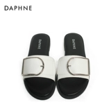 Daphne/达芙妮 Летний комплект, слипоны, повседневные тапочки на плоской подошве, мюли, лето 2020 года, круглый носок