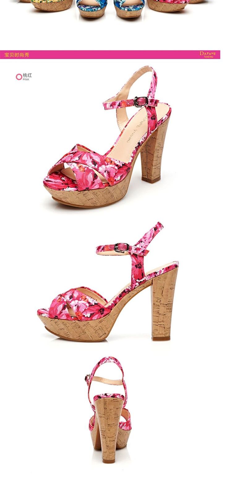 Daphne / Daphne giày nữ giải phóng mặt bằng một đôi dép nữ dày với nền tảng không thấm nước dép cao gót in thanh lịch dép nữ đẹp