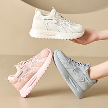 Dad shoes womens versatile sandals 2024 womens outerwear high-end sports and casual white shoes breathable womens summer shoes