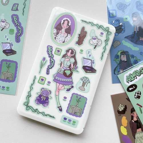 Корея Ins Fresh Summer Girl Sweet Yafeng Sweet Cool Colar Card Comics персонажи сцены Diy ручная учетная запись материал