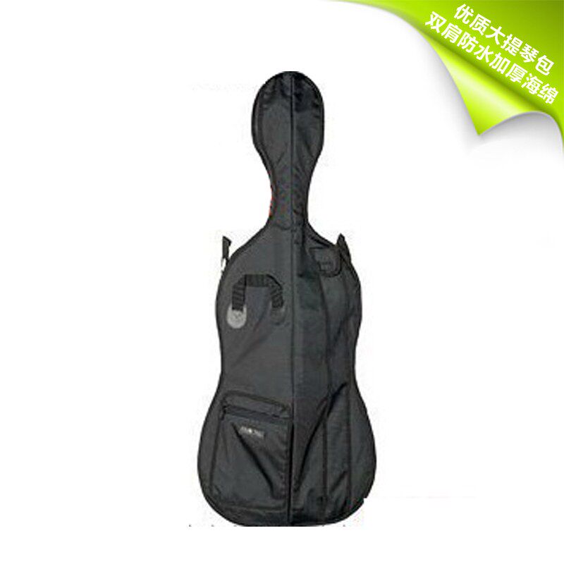  Good quality cello bag bag black soft bag double shoulder back thickened sponge waterproof model complete