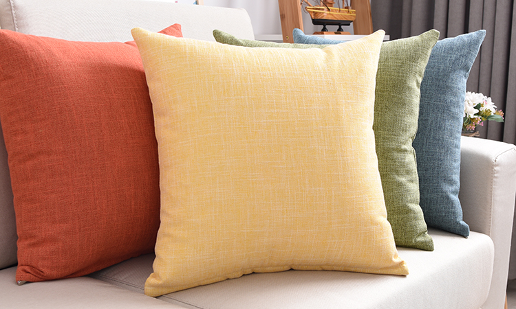 Plain vải màu bông gối đệm đệm sofa văn phòng vững chắc với đệm gối bởi vận chuyển lõi - Trở lại đệm / Bolsters bộ ngủ văn phòng