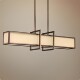 Designer Nordic Light Luxury Minimalist Square Box Long Pendant Light Hotel Clubhouse Tea Table Lighting Villa Restaurant Pendant Light