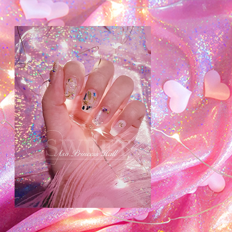 Girl heart symphony laser cloth ins background cloth Nail art net red photo studio Photo props Room decoration