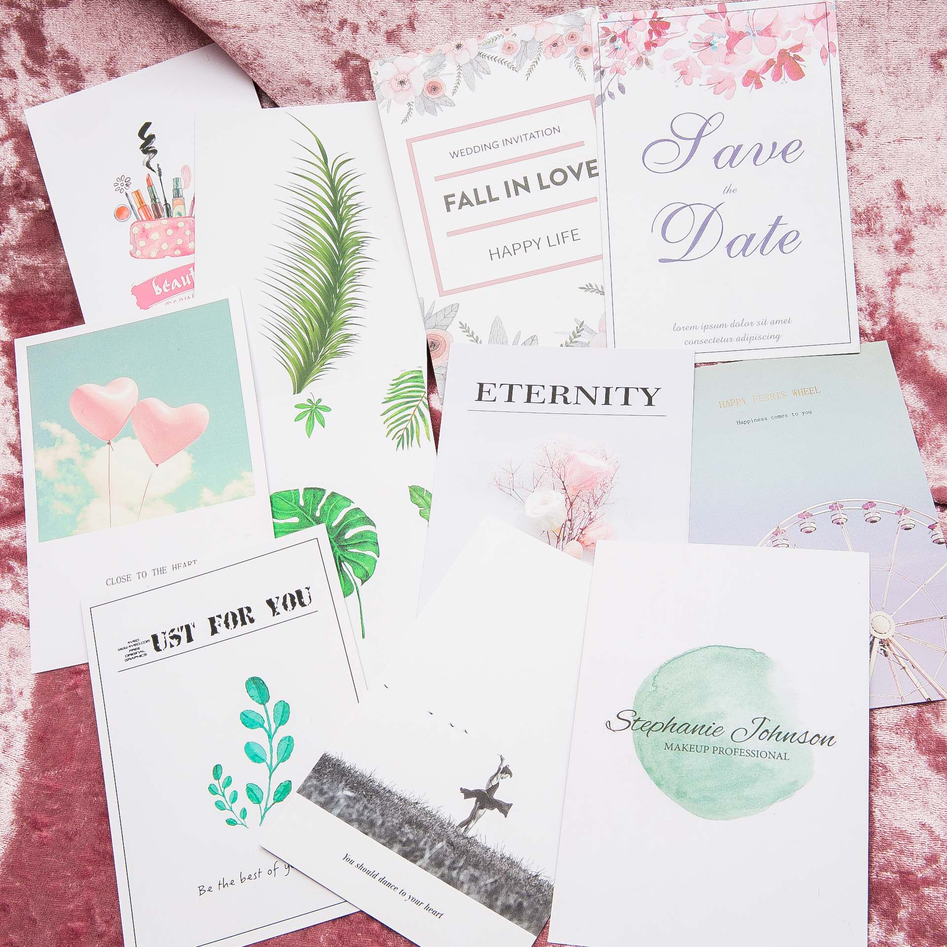 Lemon Beats small card minimalist Japan-ROK card Jam Paper art Fan Background Paper photo Props Fire Birds animals